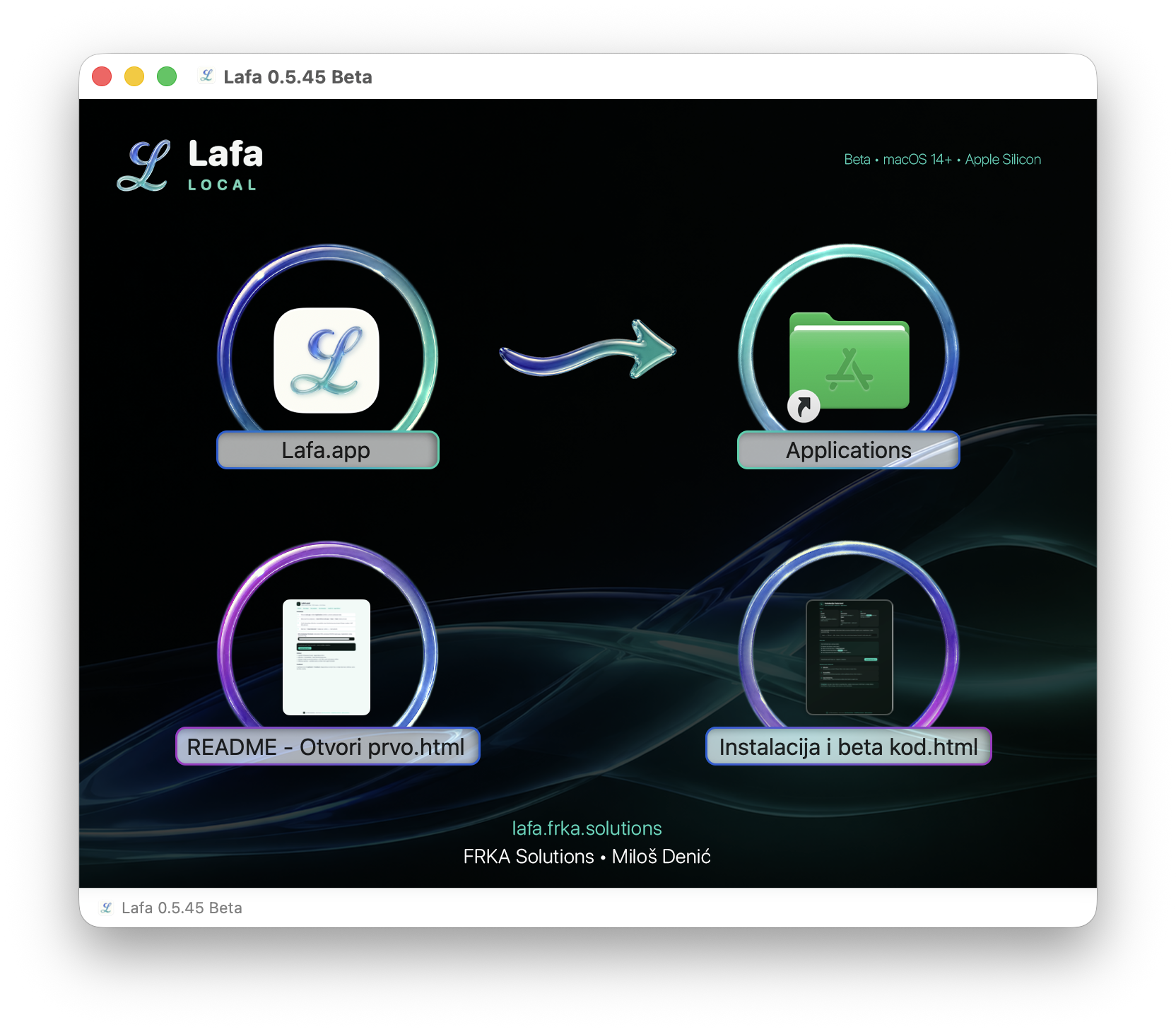 Prevuci Lafa u Applications folder