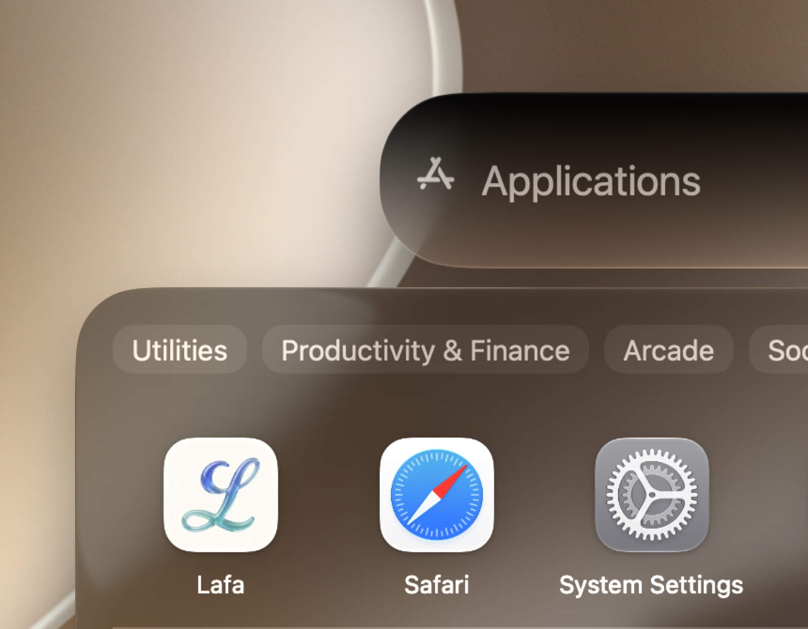 Lafa u Launchpad / Applications